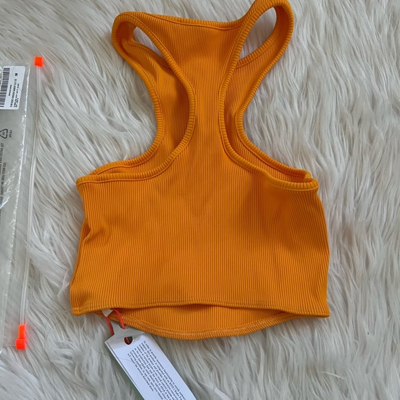 Off White Crop Top Orange - Picture 2 of 5